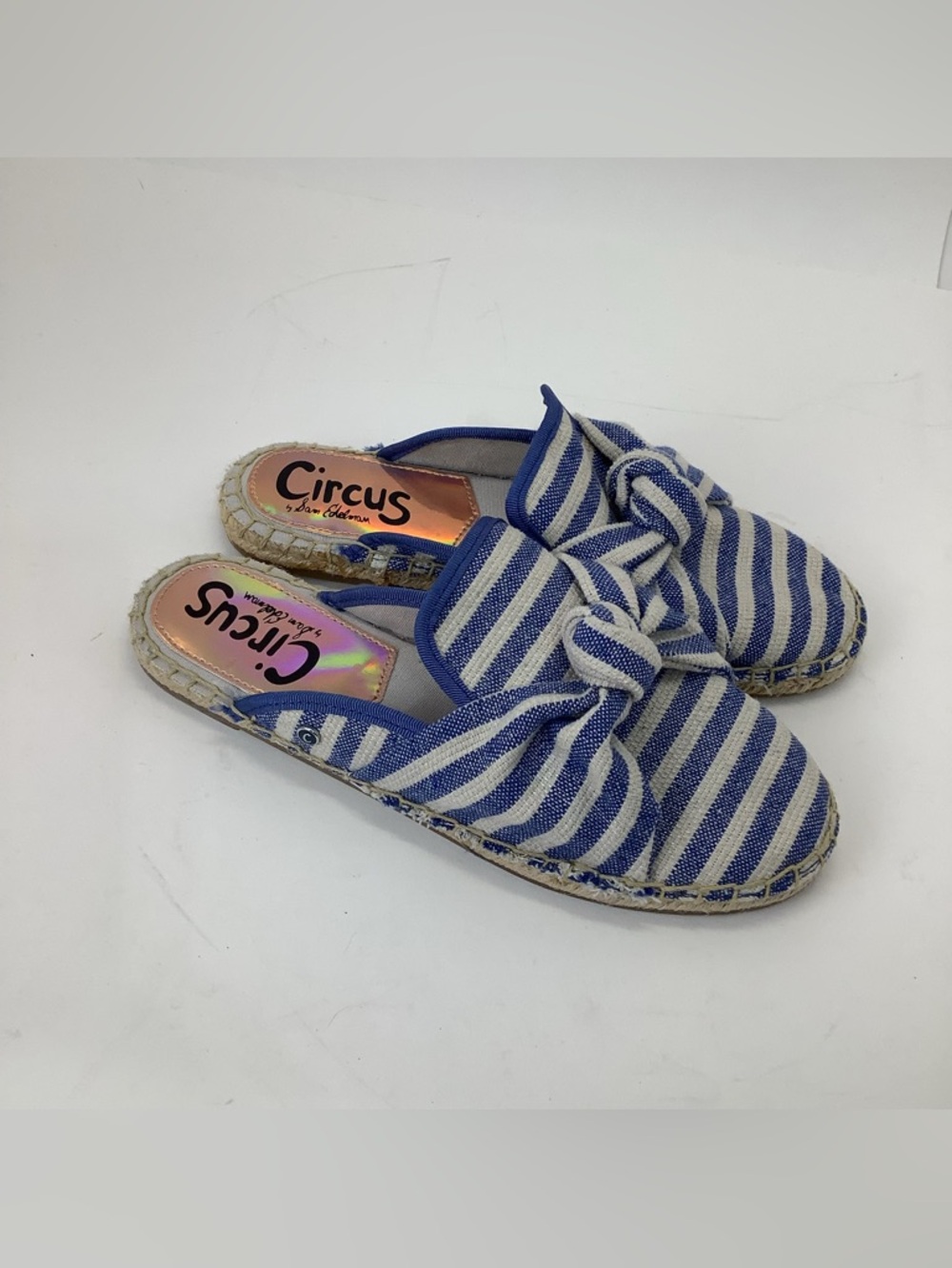 Circus by Sam Edelman Women's‎ Luciana Striped Knot Espadrille Mules size 7